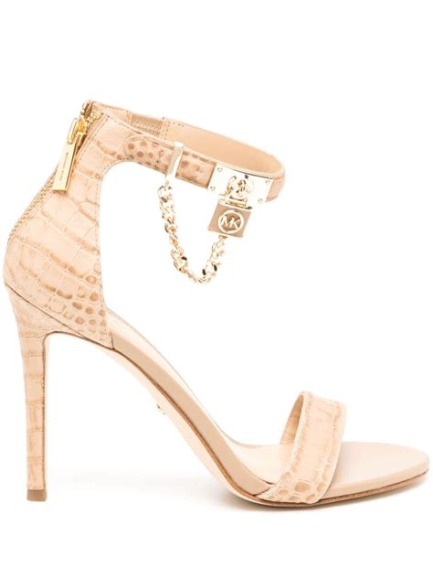 michael kors hamilton crocodile|Hamilton crocodile embossed sandals.